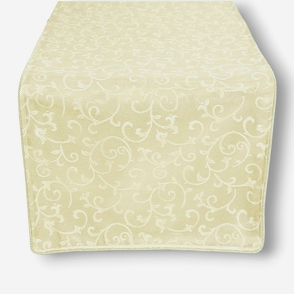 Lenox Opal Innocence Corded 14" x 90" Tablerunner - Picture 3 of 6
